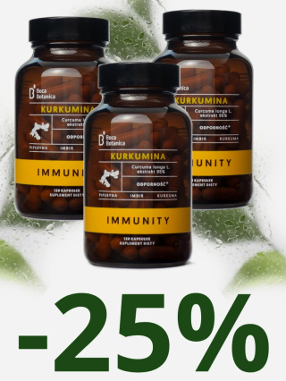 Trójpak Kurkumina 95% z imbirem i piperyną